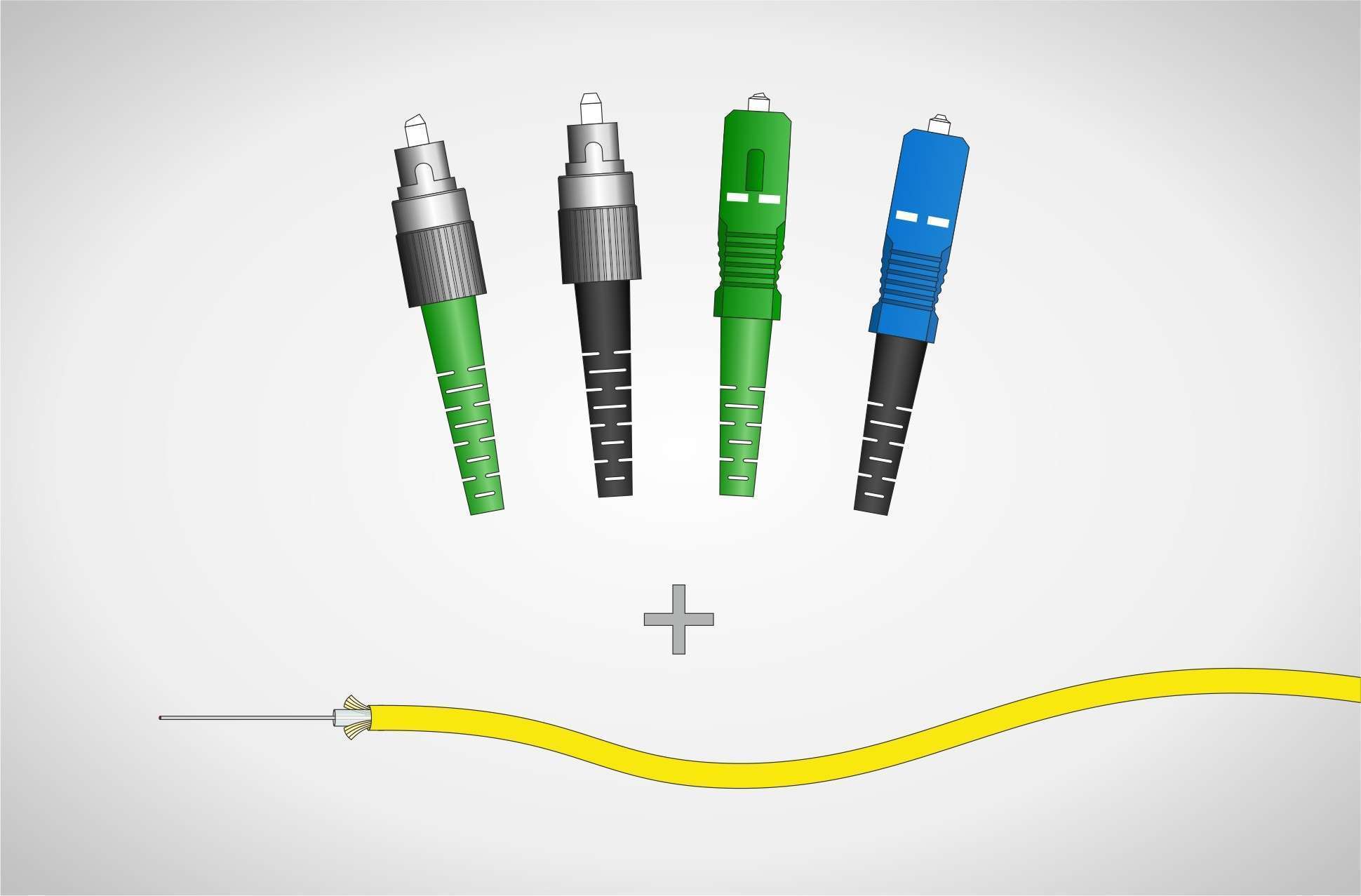 Configurable patch cable with Kevlar-reinforced tubing and a diameter of 3 mm